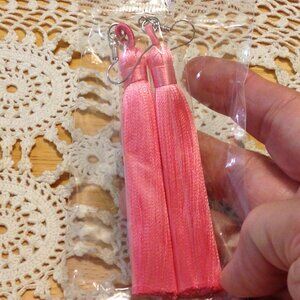 Tassel Earrings, new. Pink